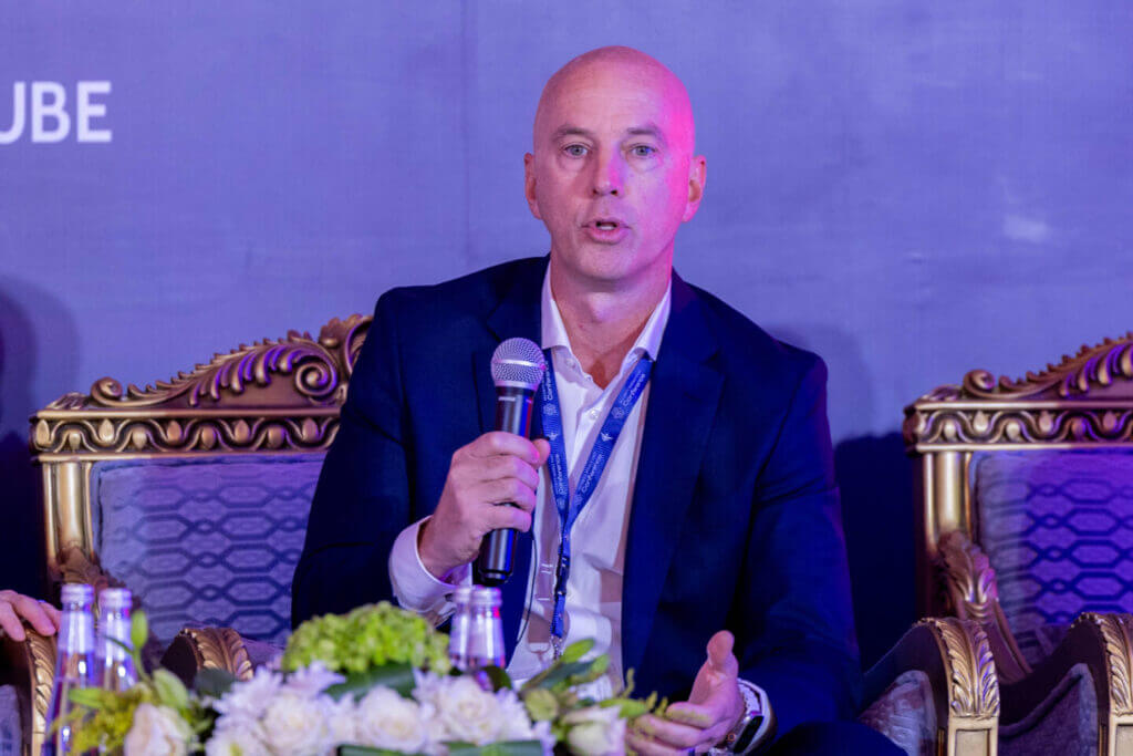 Trevor speaking at Security Middle East Conference